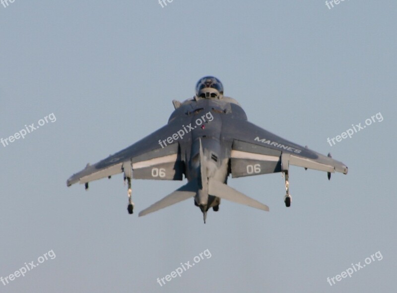 Harrier Plane Rear Jet Military