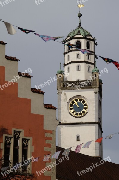 Blaser Tower Tower Ravensburg Clock Tower Sky