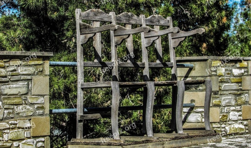 Cyprus Pew Wooden Old Seats