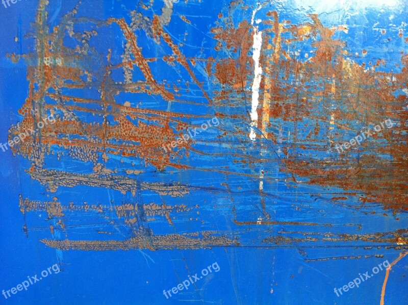 Distressed Metal Blue Rust Texture