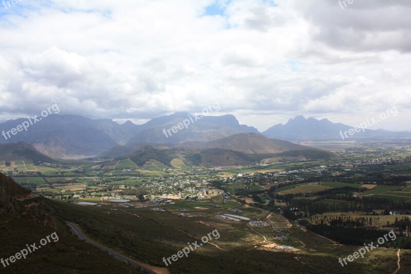 Franshhoek Landscape South Africa Nature Nature Paradise