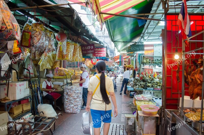 Market Chinatown Sale Street Food