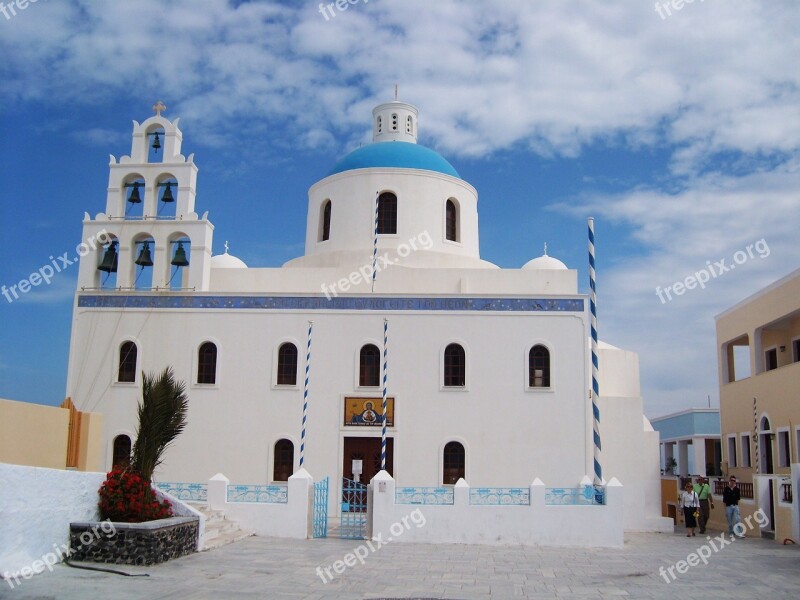 Church Orthodox Church Greece Blue White