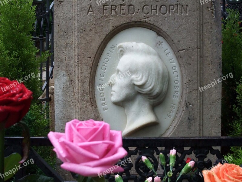 Tombstone Frederic Chopin Musician Paris Cemetery