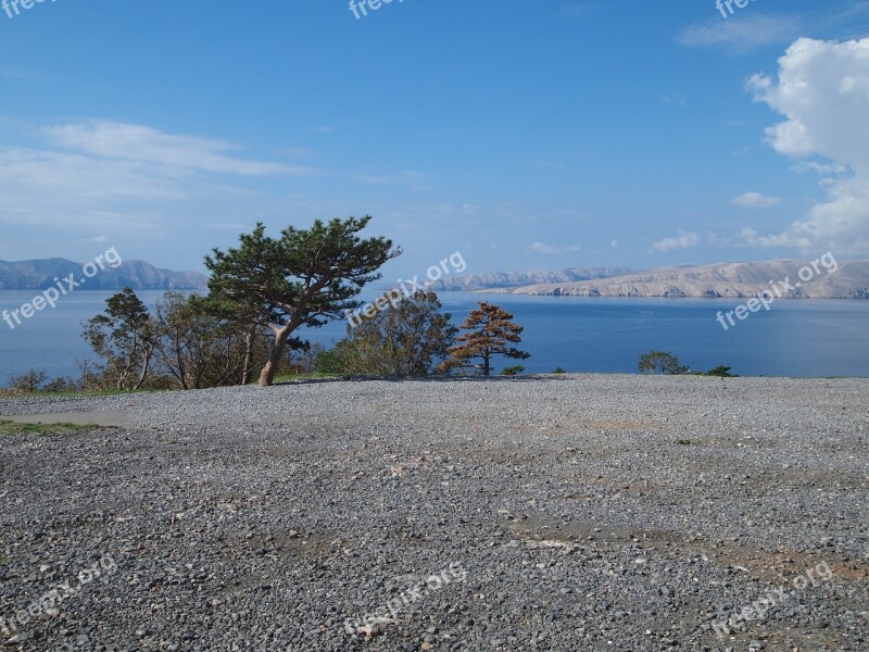 Island Of Pag Sea Croatia Dalmatia Landscape