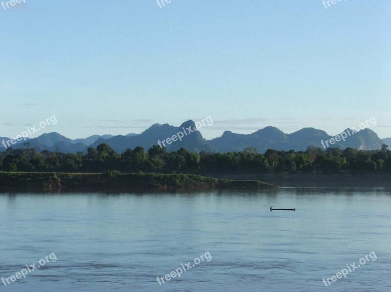 The Mekong River With Mountains River Mountain Mekong River Free Photos