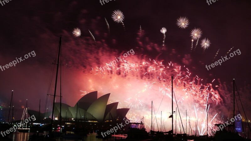 Australia Sydney Opera Sylvester Fireworks