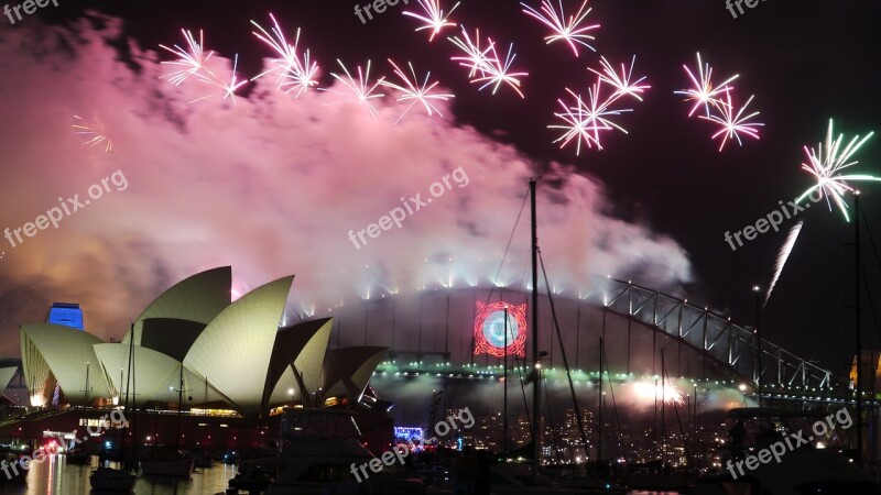 Australia Sydney Opera Sylvester Fireworks