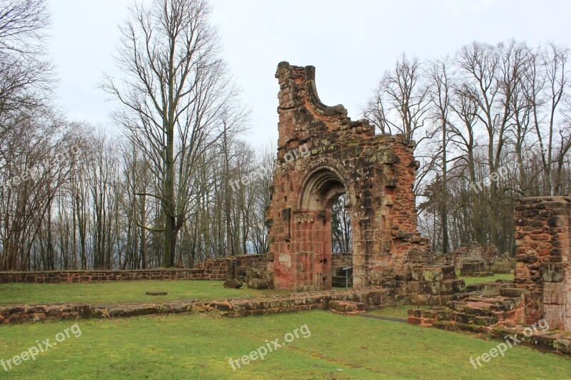 Ruin Monastery Middle Ages Monastery Ruins Destroyed