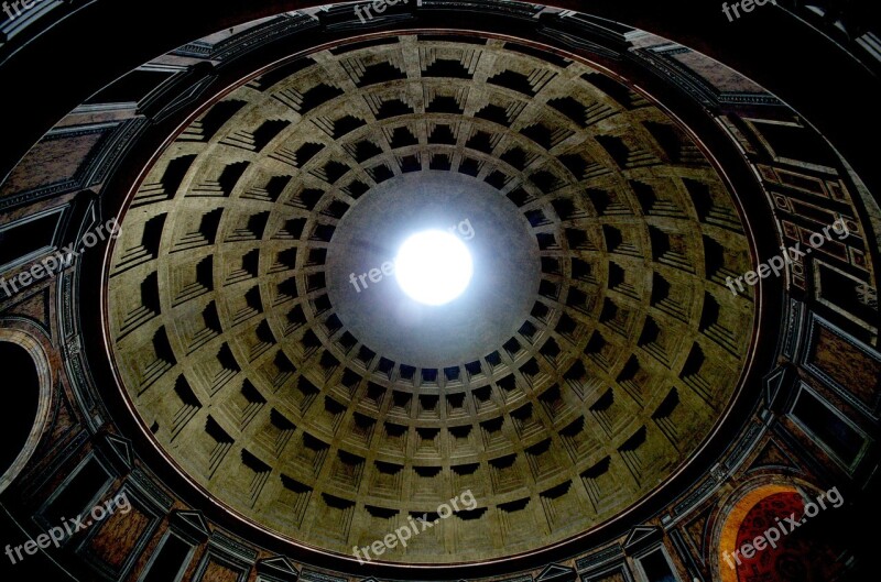 Rome Italy Pantheon Dome Free Photos