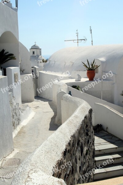 Santorini Island Sea Greece Cyclades