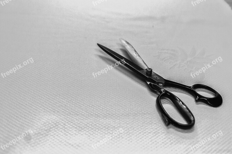 Scissors Fabric Manufactures Production Free Photos