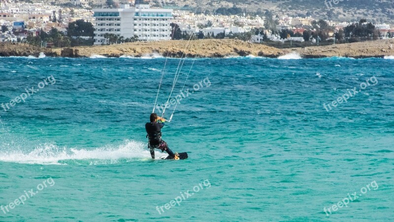 Cyprus Kite Surf Kitesurfing Action Surfer