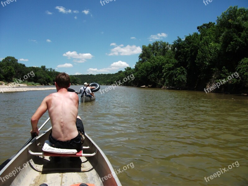 Canoeing Brazos River Texas Outdoors Activities Sunburn