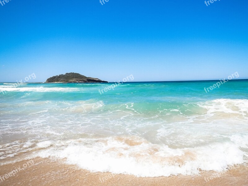 Australia Ulladulla Sea Island Blue Sky