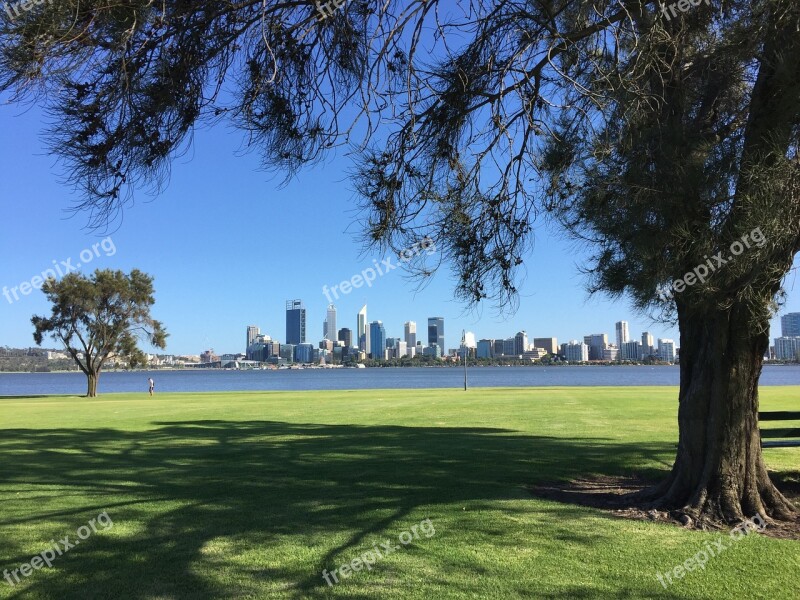 Perth City Australia Western Skyline