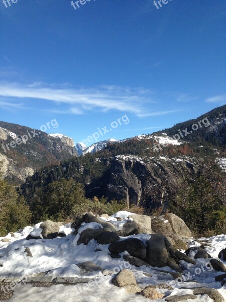 Yosemite Forest Scenic Park Nature