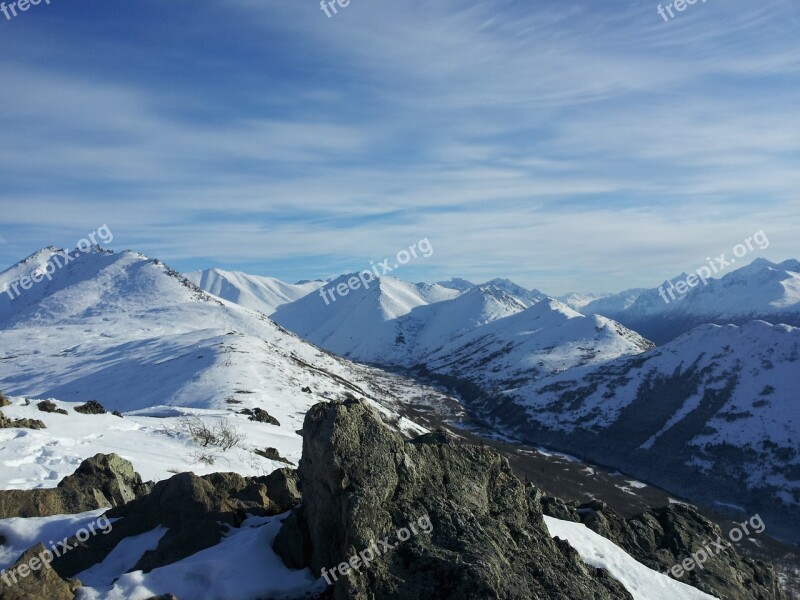 Snow Alaska Mountain Wilderness Outdoor