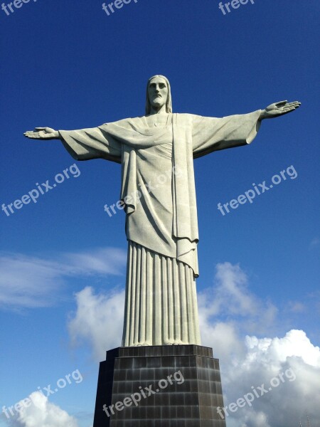 Corcovado Christ Rio De Janeiro Vacation Brazil Free Photos