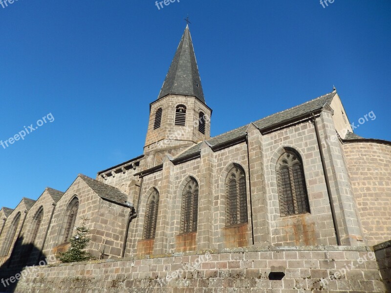 Church Village Auvergne Old Village France