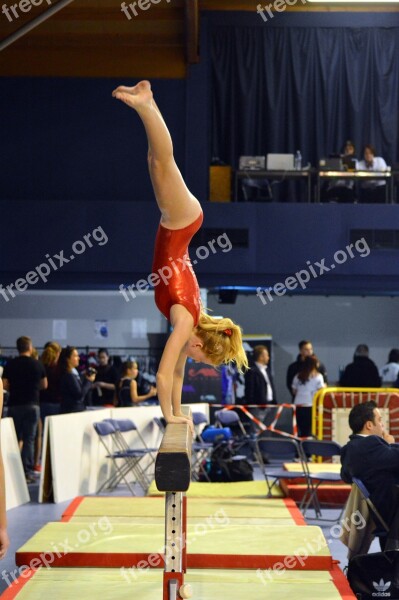 Competition Gymnastics Sport Beam Gym