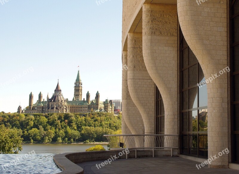 Canada Ottawa Parliament Museum Of Civilization Facade