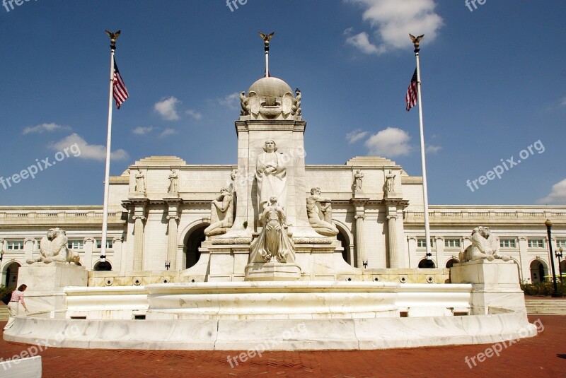 United States Washington Central Station Monument Christopher Colombus