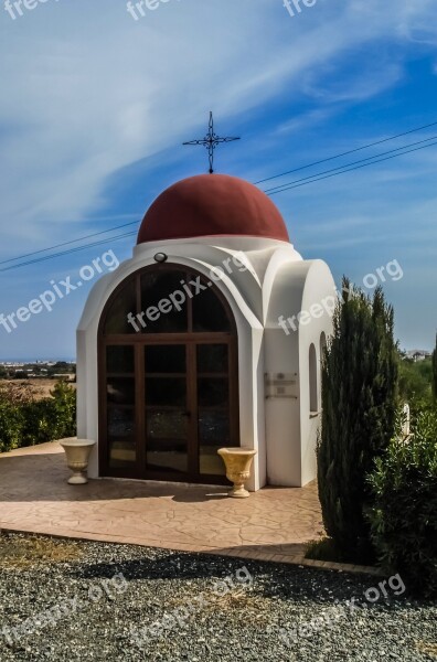 Cyprus Paralimni Oratory Red Chapel