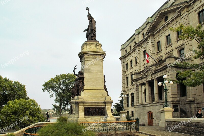 Canada Québec Old Town Champlain Monument