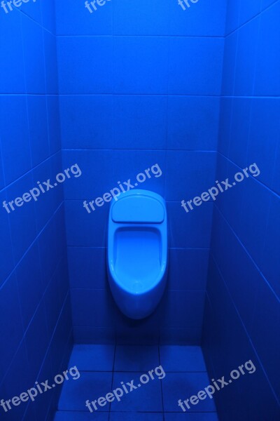 Toilet For Men Blue Oil Background Toilet Man