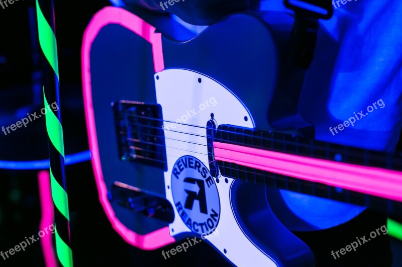 Guitar Neon Lighting Music Instrument