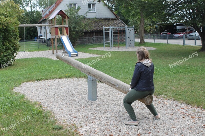 See Saw Playground Play Children's Playground Game Device