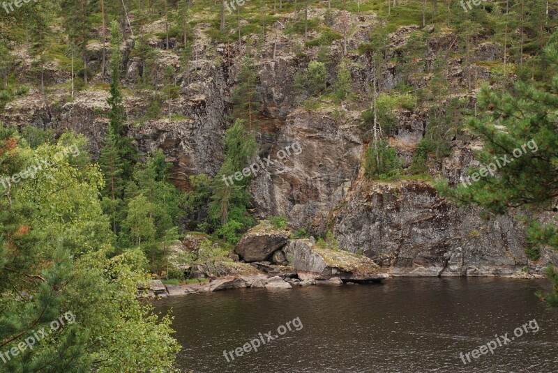 Forest Karelia Russia Summer Lake