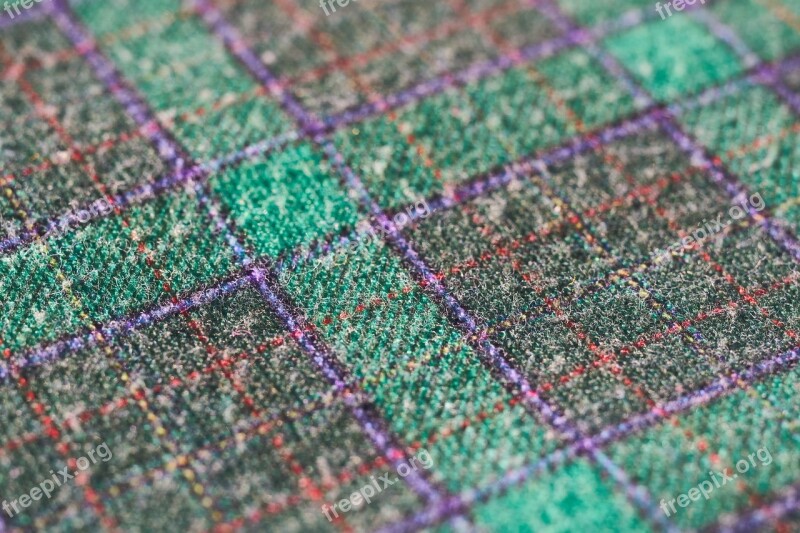 Fabric Textile Macro Green Purple