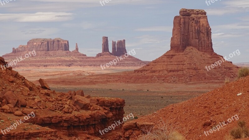 Monument Valley Utah Usa Nature Cliff