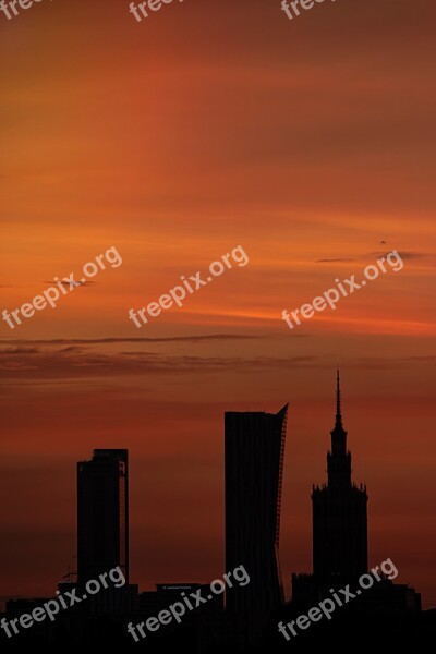 Warsaw Sunrise The Sun The Horizon View