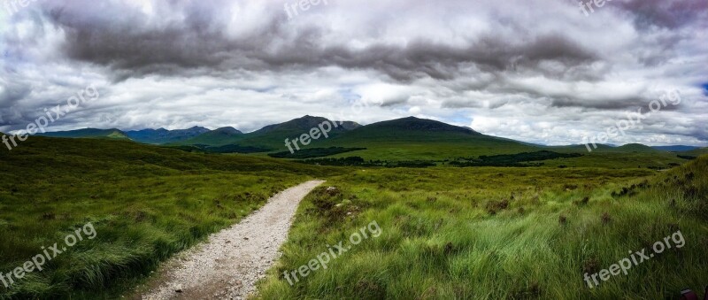 Scotland Hiking Landscape Mountain Highlands