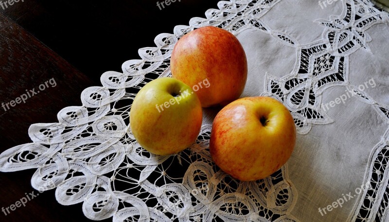 Apples Tablecloth Pattern Fruit Vitamins