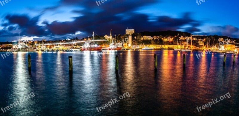 Port Baltic Sea Sassnitz Rügen Lights