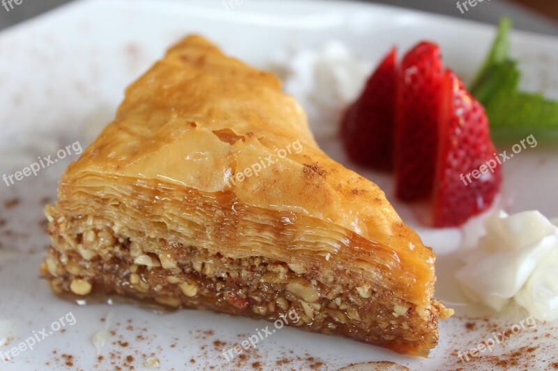 Baklava Greek Strawberry Dish Sweet