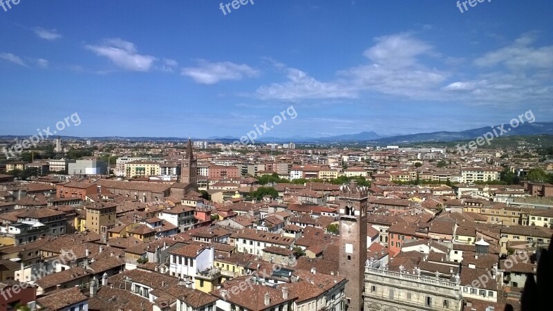 Verona Italy Skyscape Buildings Free Photos