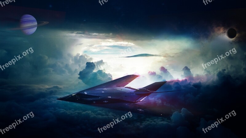 Sky Fighter Speed Aviation Clouds