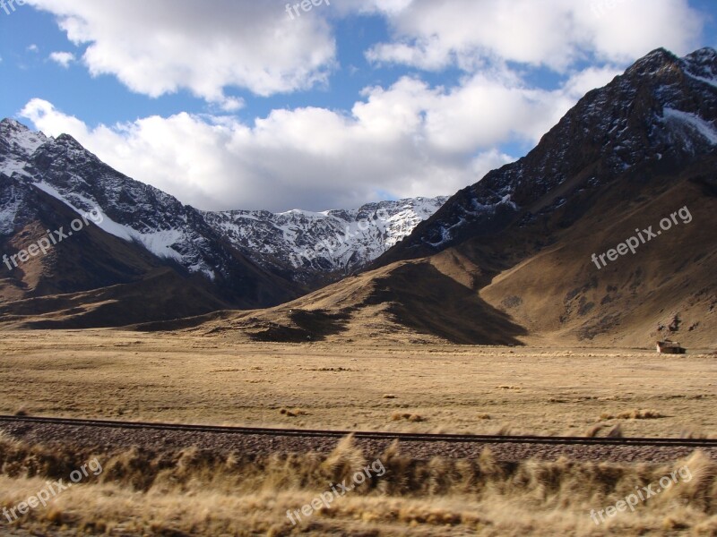 Mountain Landscape Train Nevado Free Photos