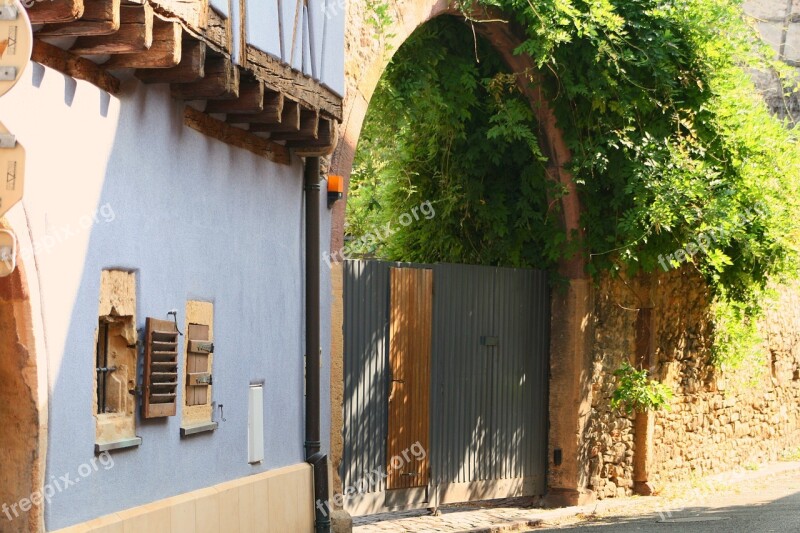 Alsace Goal Historic Center Rundtor Wooden Gate