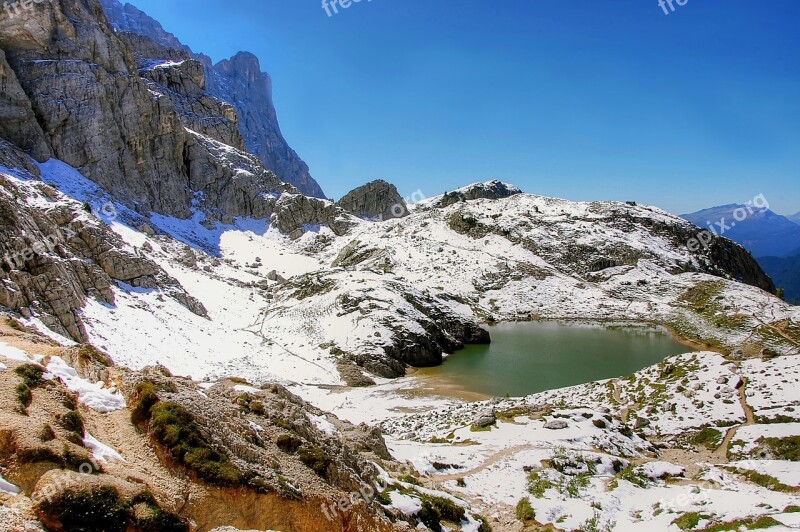 Lago Coldai Dolomites Rubble Field Lake Unesco World Heritage