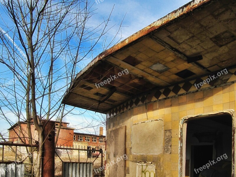 Factory Building Old Lapsed Ruin