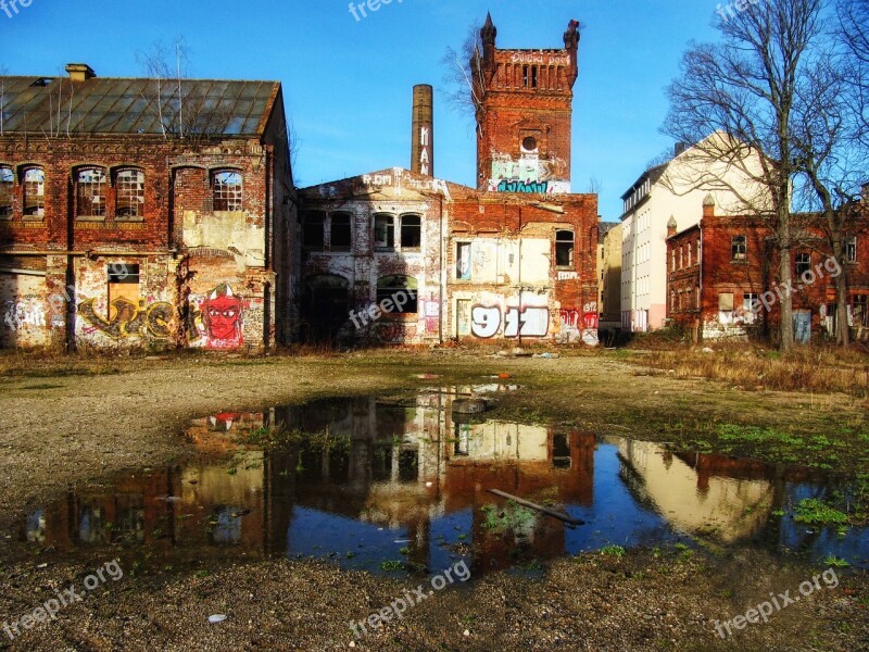 Factory Building Old Lapsed Ruin