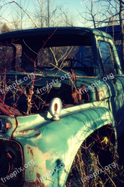 Salvage Yard Car Wreck Vintage Old