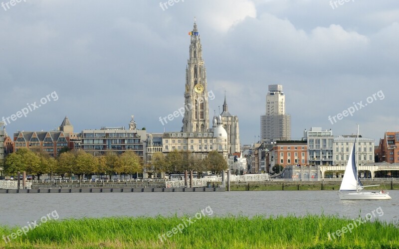 Antwerp Conducted By Tower Farmers Tower Schelde Left Bank