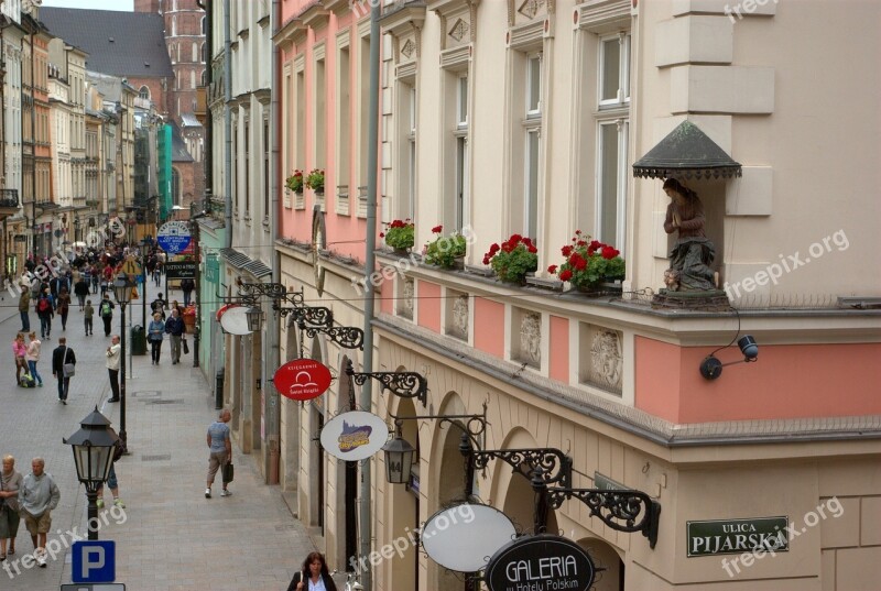 Kraków Poland Houses Buildings Stucco